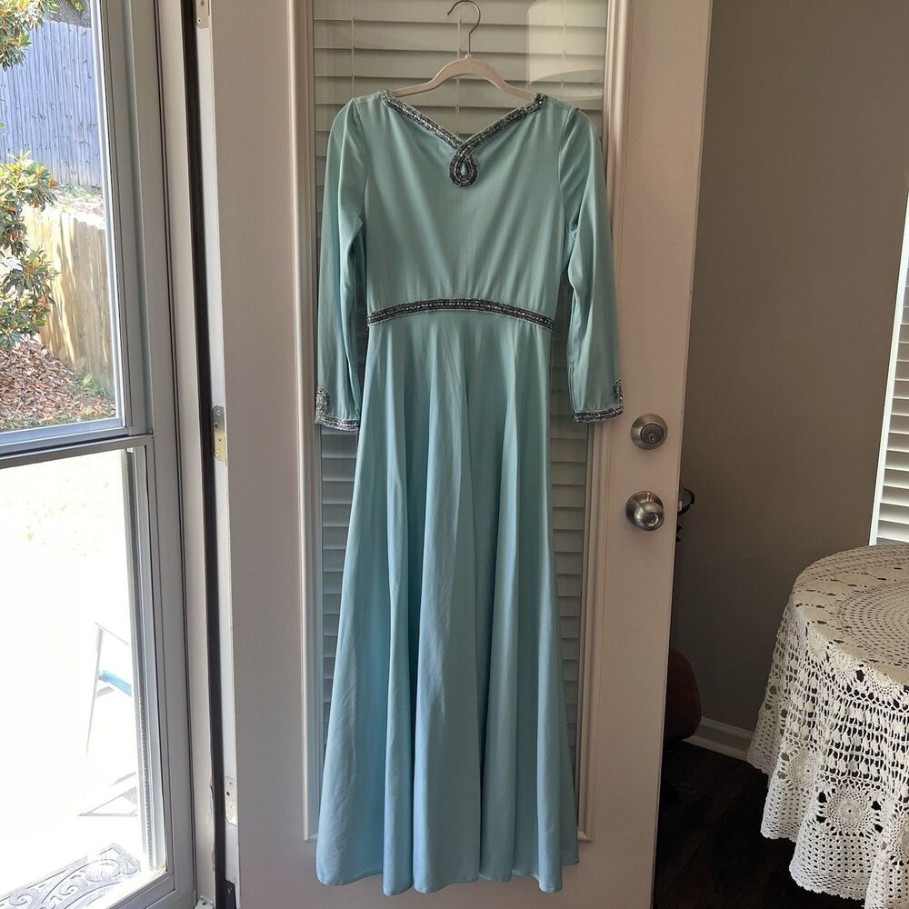 Vintage Victoria Royal Cocktail Dress 12 Sequin Maxi